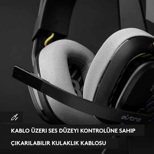 Logitech G ASTRO A10 Kablolu Oyuncu Kulaklığı, Xbox ile Uyumlu, Çevirmeli Sessiz Boom Mikrofon, 32 mm Dinamik Sürücüler, Üstün Konfor için Kafa Bandı, Siyah