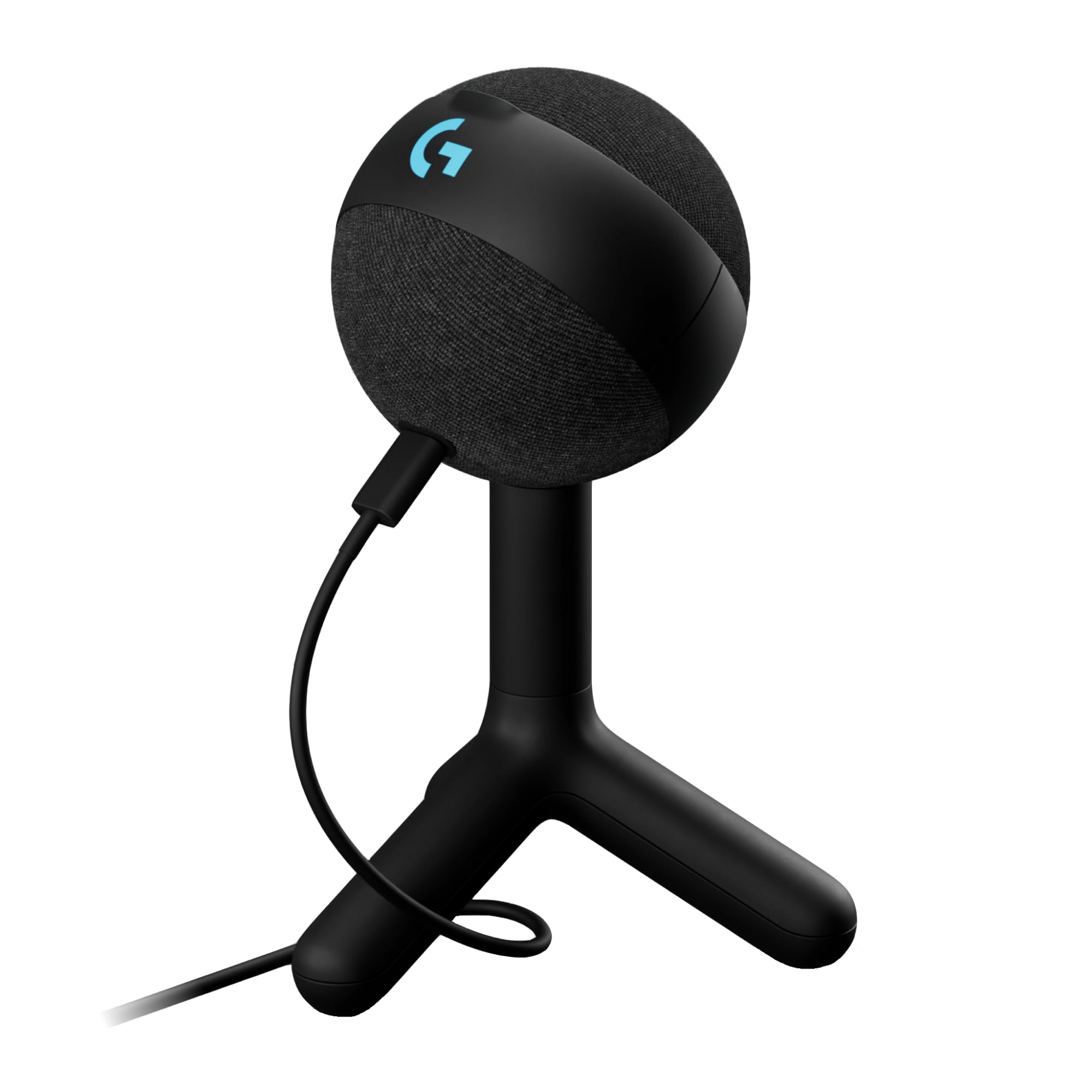 Logitech G Yeti Orb Kondansatör RGB Oyun Mikrofonu, LightsyNC USB Mikrofon, Akış için USB Mikrofon, Kardiyoid, Tak ve Çalıştır, PC/Mac için USB'li, Siyah