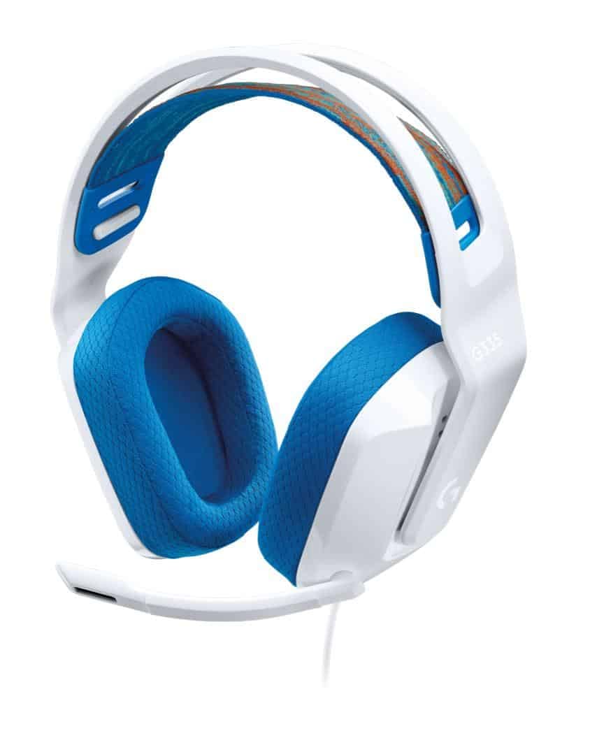 Logitech G G335 Kablolu Kulak Üstü Oyuncu Kulaklığı, 3.5 mm Ses Jakı, Mikrofonlu, Hafızalı Köpük Kulak Yastıkları, Ayarlanabilir Askılı Kafa Bandı, 240 gr, Beyaz