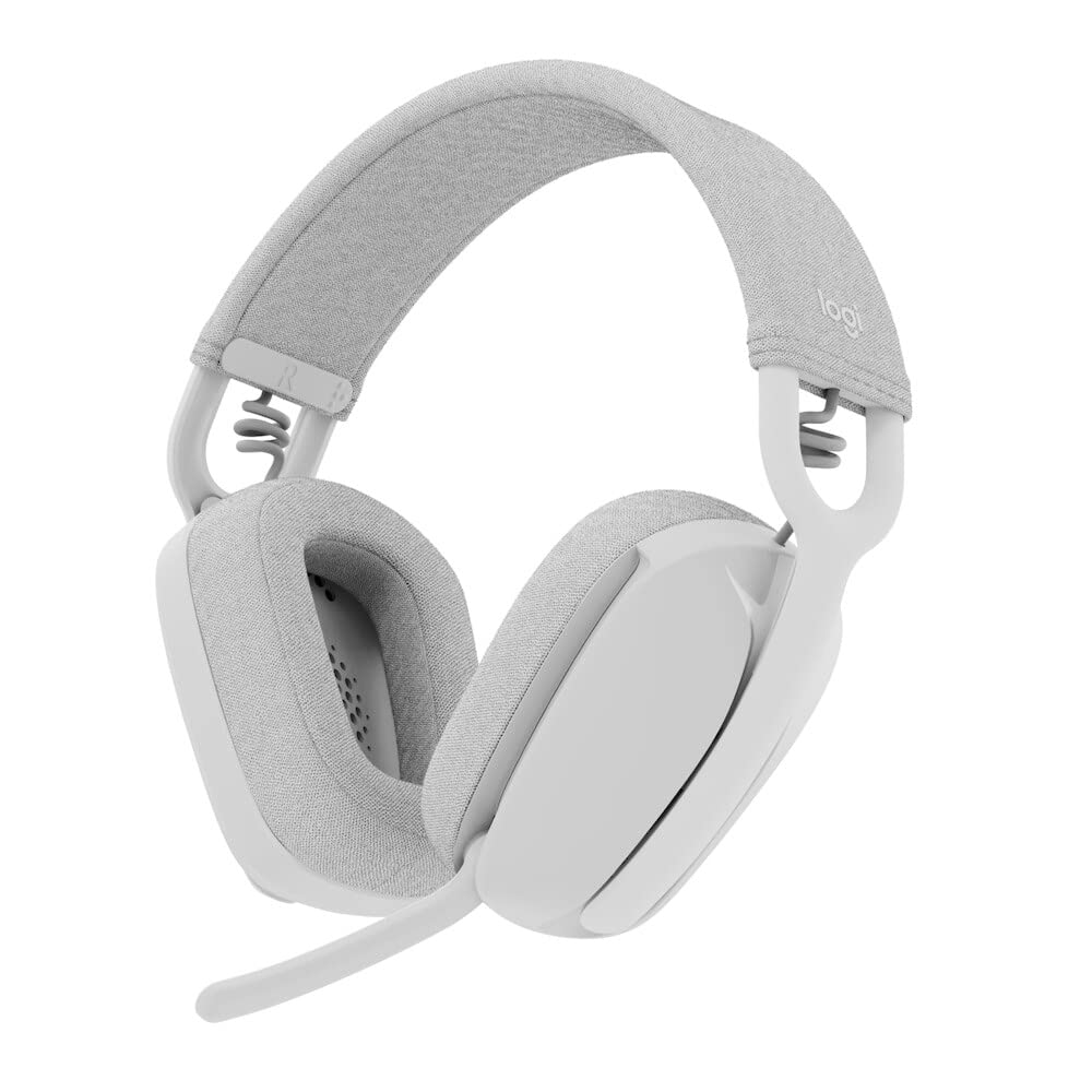 Logitech Zone Vibe 100 Kablosuz Kulak Üstü Kulaklık, Gürültü Önleyici Mikrofon, Beyaz