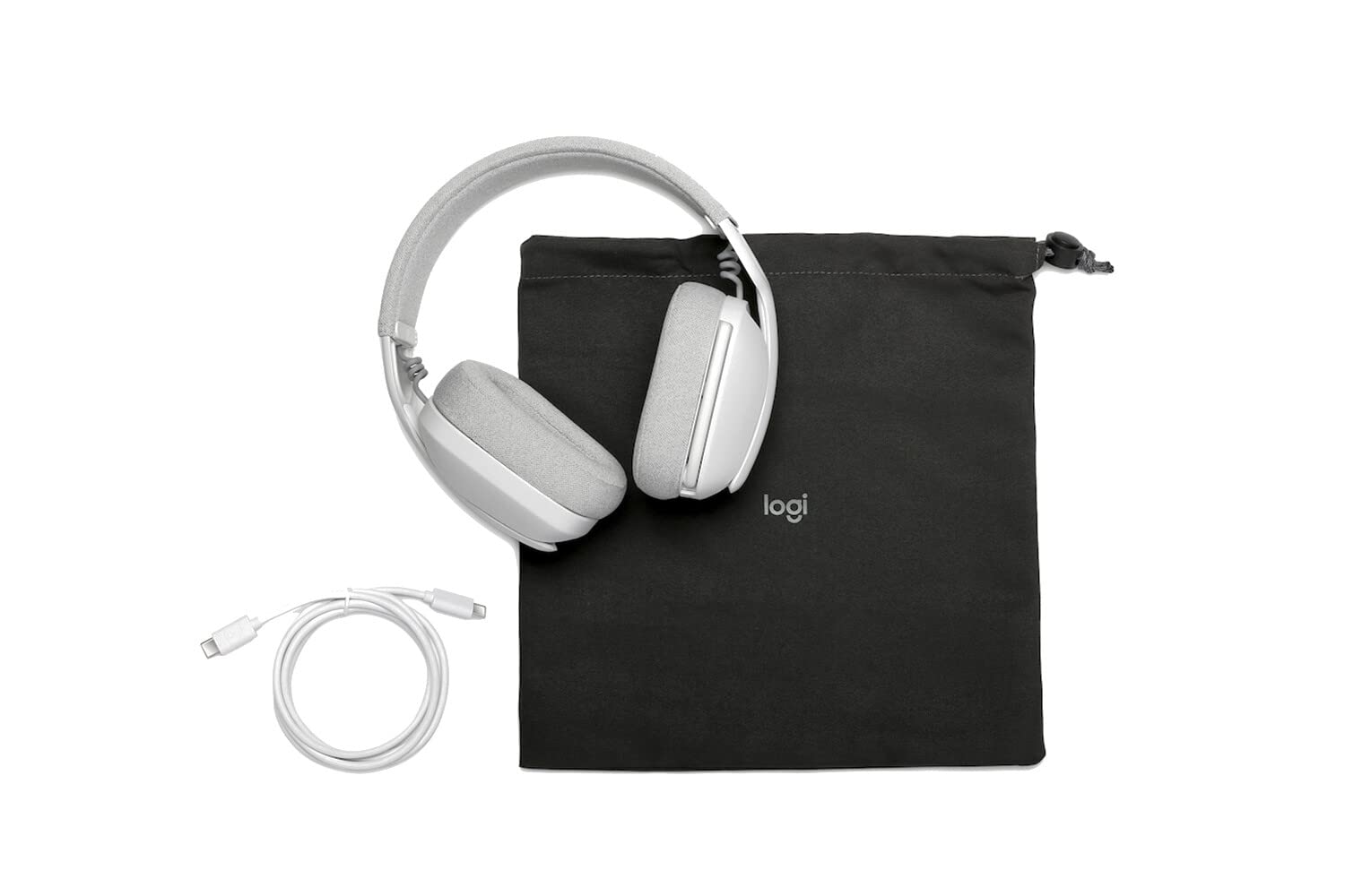 Logitech Zone Vibe 100 Kablosuz Kulak Üstü Kulaklık, Gürültü Önleyici Mikrofon, Beyaz