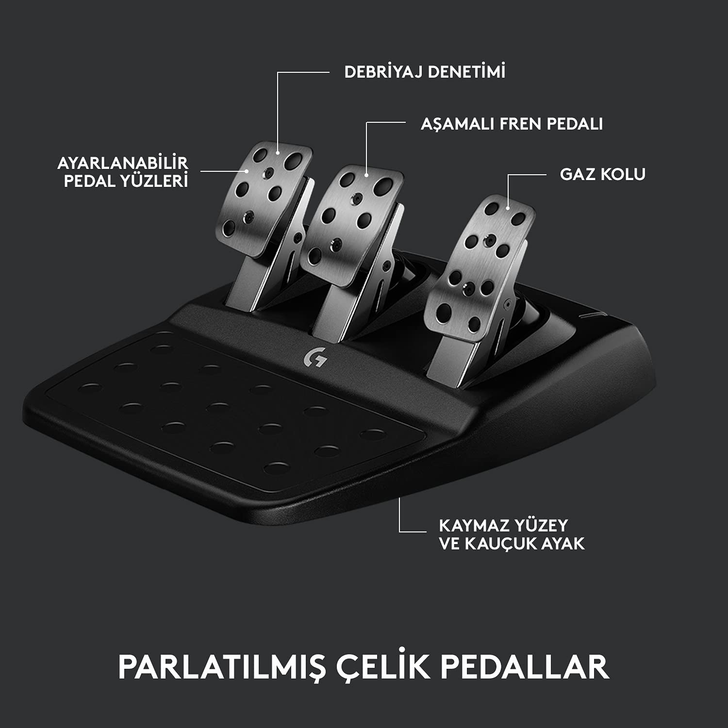 Logitech G G923 Driving Force Yarış Direksiyonu, Aşamalı Fren Pedalı, Alüminyum, Çelik ve Deri Yapı, PS3/PS4/PS5/PC ile Uyumlu, Trueforce Teknolojisi, Aşamalı Fren Pedalı, Siyah