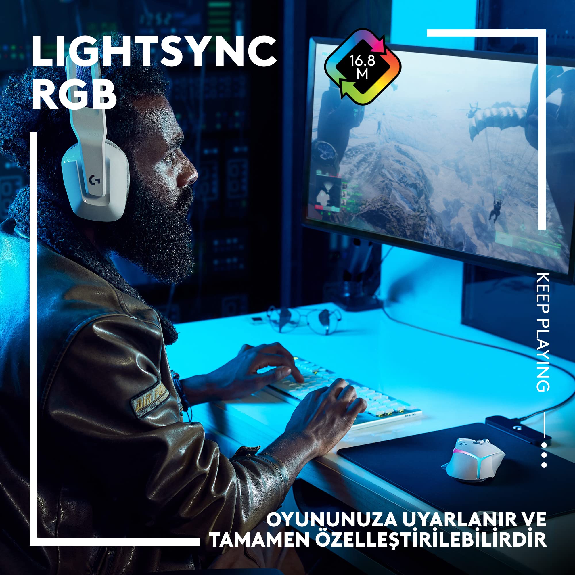 Logitech G502 X PLUS LIGHTSPEED Kablosuz Oyun Mouse'u, LIGHTSYNC RGB Aydınlatma, LIGHTFORCE Hibrit Anahtarlı Optik Mouse, HERO 25K Oyun Sensörü, MacOS, Windows ve PC ile Uyumlu, Siyah