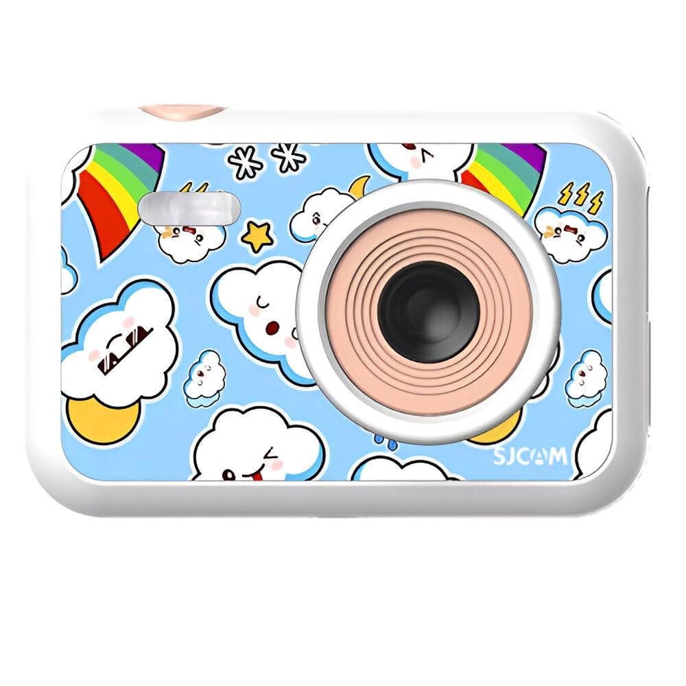 SJCAM FunCam Çocuklar için Fotoğraf Makinesi ve Kamera 1080p 12MP 2'' FHD Ekran Çerçeveler ve Komik Filtreler Snake ve Tetris Oyunları Otomatik Kapanma Zamanlayıcı Hızlandırılmış Çekim 650mAh Beyaz