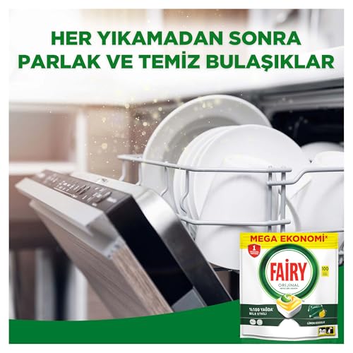 Fairy Hepsi Bir Arada Bulaşık Makinesi Deterjanı Kapsülü/Tableti 100 Yıkama Limon Kokulu