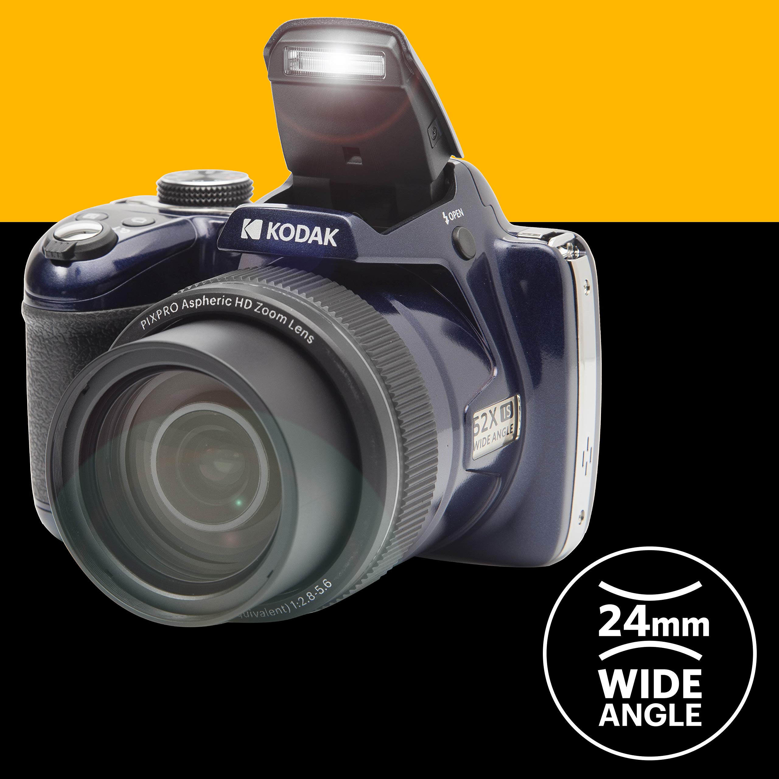 KODAK PIXPRO Astro Zoom AZ528 Dijital Fotoğraf Makinesi - 16MP, 52x Optik Zoom, 3 inç LCD Ekran, 1080P Full HD Video, 24mm Geniş Açı (Lacivert)