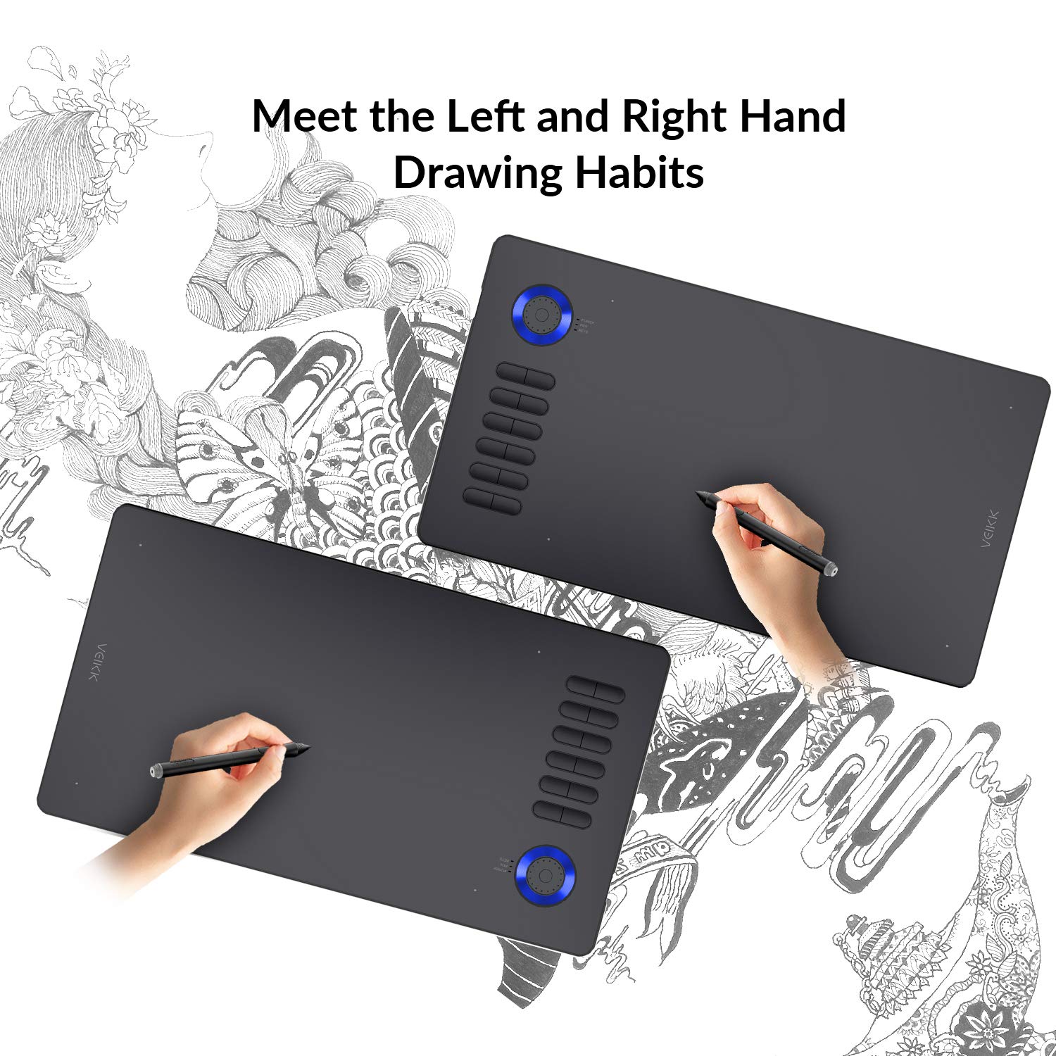 Veikk A15 Pro 10x6" 8192 Level 5080 LPI Grafik Tablet + Kalem