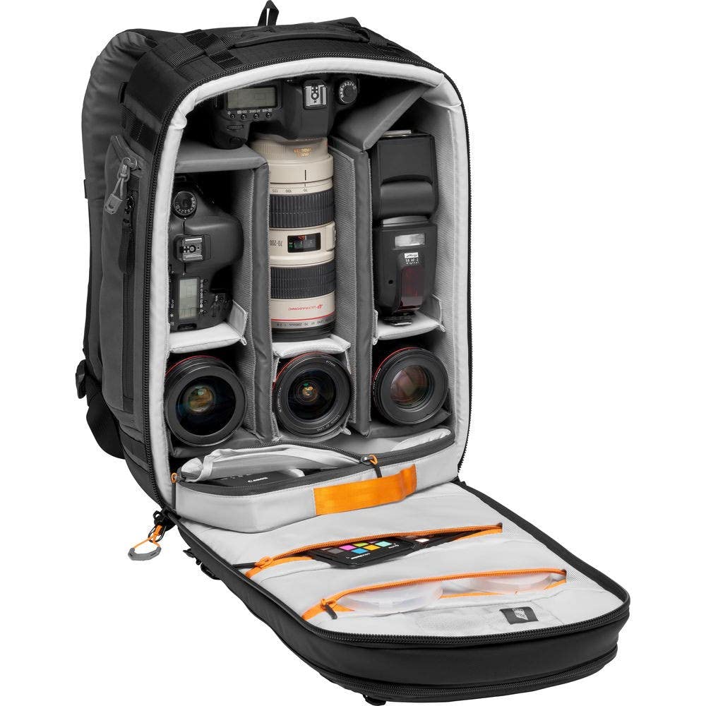 Lowepro LP37268-PWW Pro Trekker BP 350 AW II Kamera Sırt Çantası, MaxFit Tek Parçalı, 15 inç Dizüstü Bilgisayar/iPad, Aynasız Profesyonel Fotoğraf Makinesi/DSLR, Sony, Canon, Nikon, Gimbal, Drone,