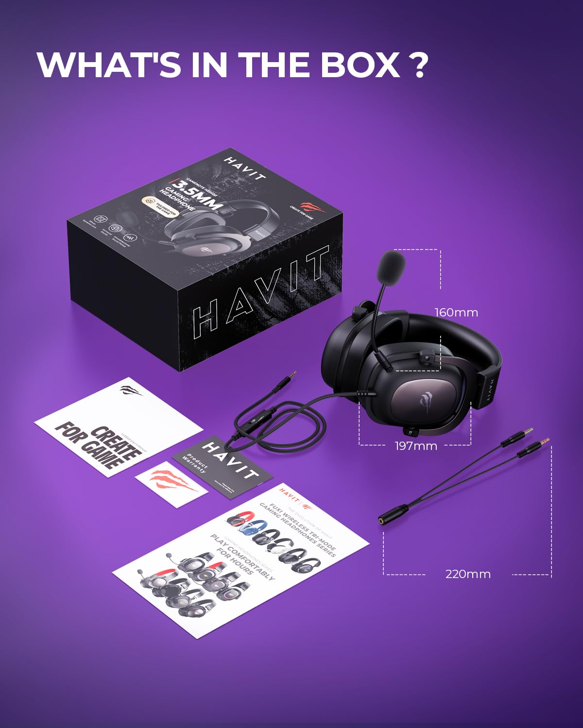 Havit Gamenote H2002D 53mm Speaker Gaming Oyuncu Kulaklığı Gelişmiş Ayarlanabilir Mikrofon