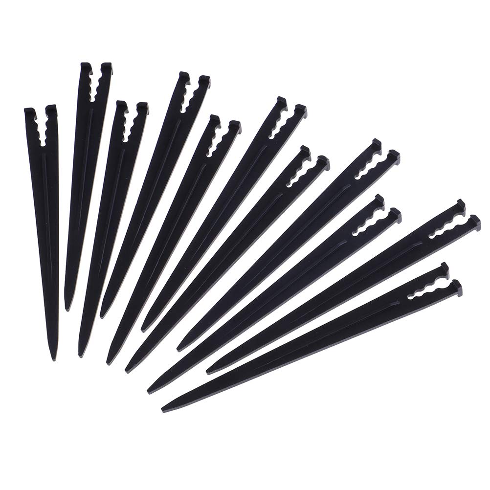 CosCosX 200 adet plastik sulama damla destek kazıklar 1/4-inç boru hortumu 4/7 veya 3/5 sulama hortumu tutucu ve yayıcılar/damla sulama kitleri/bahçe aletleri sebze bahçeleri çiçek tarhları otlar bahçe
