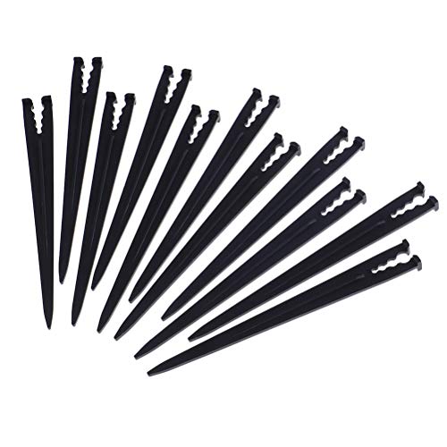 CosCosX 200 adet plastik sulama damla destek kazıklar 1/4-inç boru hortumu 4/7 veya 3/5 sulama hortumu tutucu ve yayıcılar/damla sulama kitleri/bahçe aletleri sebze bahçeleri çiçek tarhları otlar bahçe