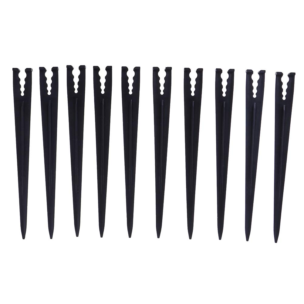 CosCosX 200 adet plastik sulama damla destek kazıklar 1/4-inç boru hortumu 4/7 veya 3/5 sulama hortumu tutucu ve yayıcılar/damla sulama kitleri/bahçe aletleri sebze bahçeleri çiçek tarhları otlar bahçe