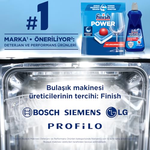 Finish Power Hepsi Bir Arada 65 Bulaşık Makinesi Deterjanı Tableti (1 x 65 Tablet)