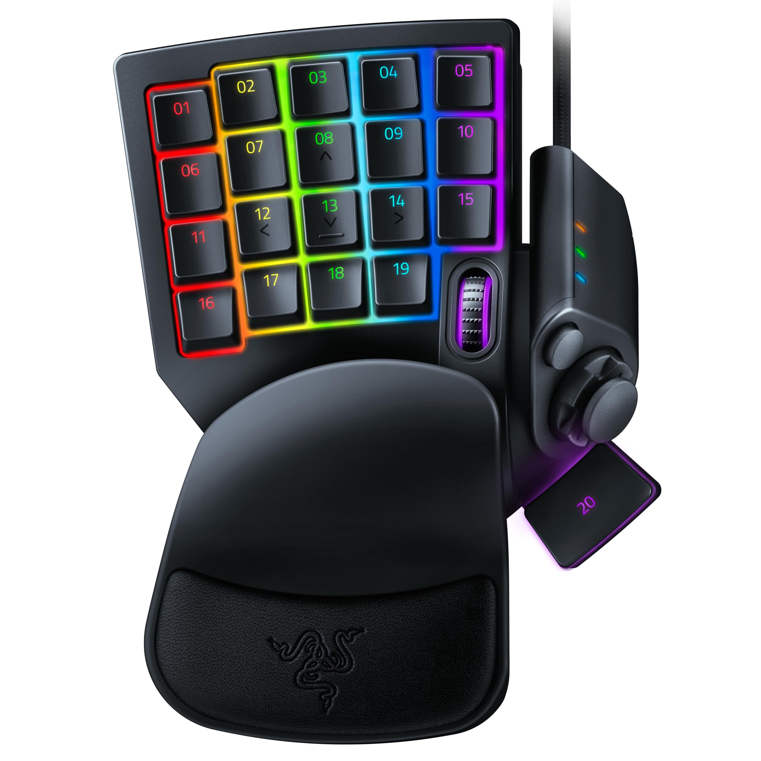 Razer Tartarus Pro - Oyun Tuş Takımı - Analog-optik düğmelere ve hızlı ateş moduna sahip oyun kumandası (32 programlanabilir düğme, özelleştirilebilir tetik noktası, 8 profil) Siyah