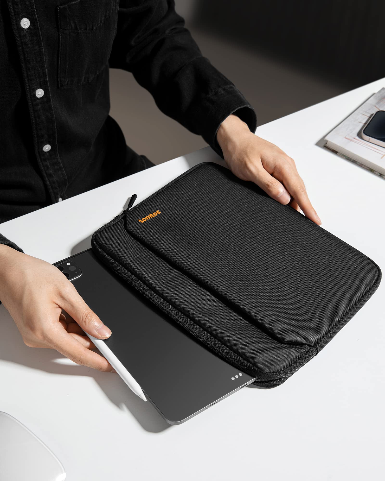 tomtoc 2024 13 inç iPad Pro M4 ve iPad Air M2 için Tablet Kılıf Kılıf, 12,9 inç iPad Pro M2&M1 6./5.