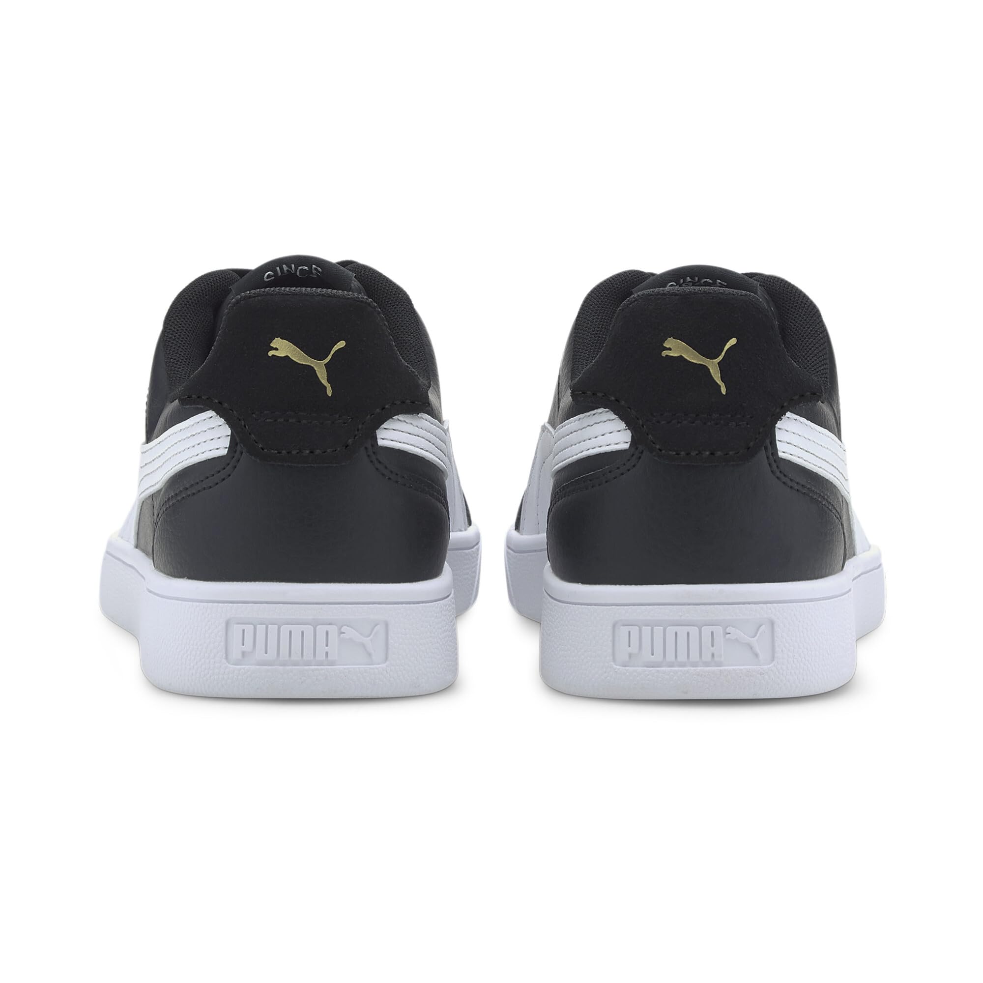 PUMA Unisex Yetişkin Shuffle Spor Ayakkabı, Puma Black-Puma White-Puma Team Gold, 44.5