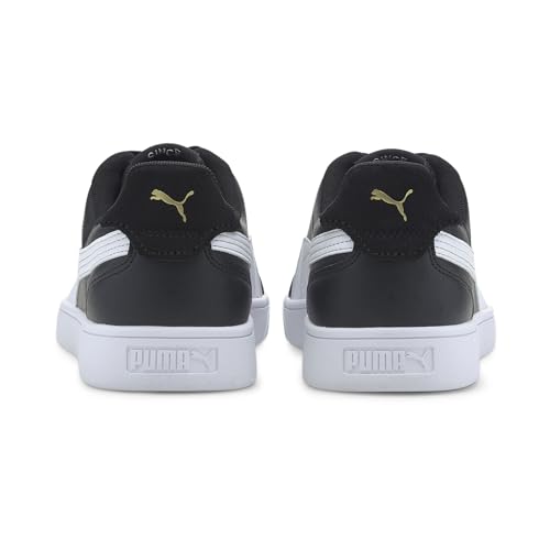 PUMA Unisex Yetişkin Shuffle Spor Ayakkabı, Puma Black-Puma White-Puma Team Gold, 44.5