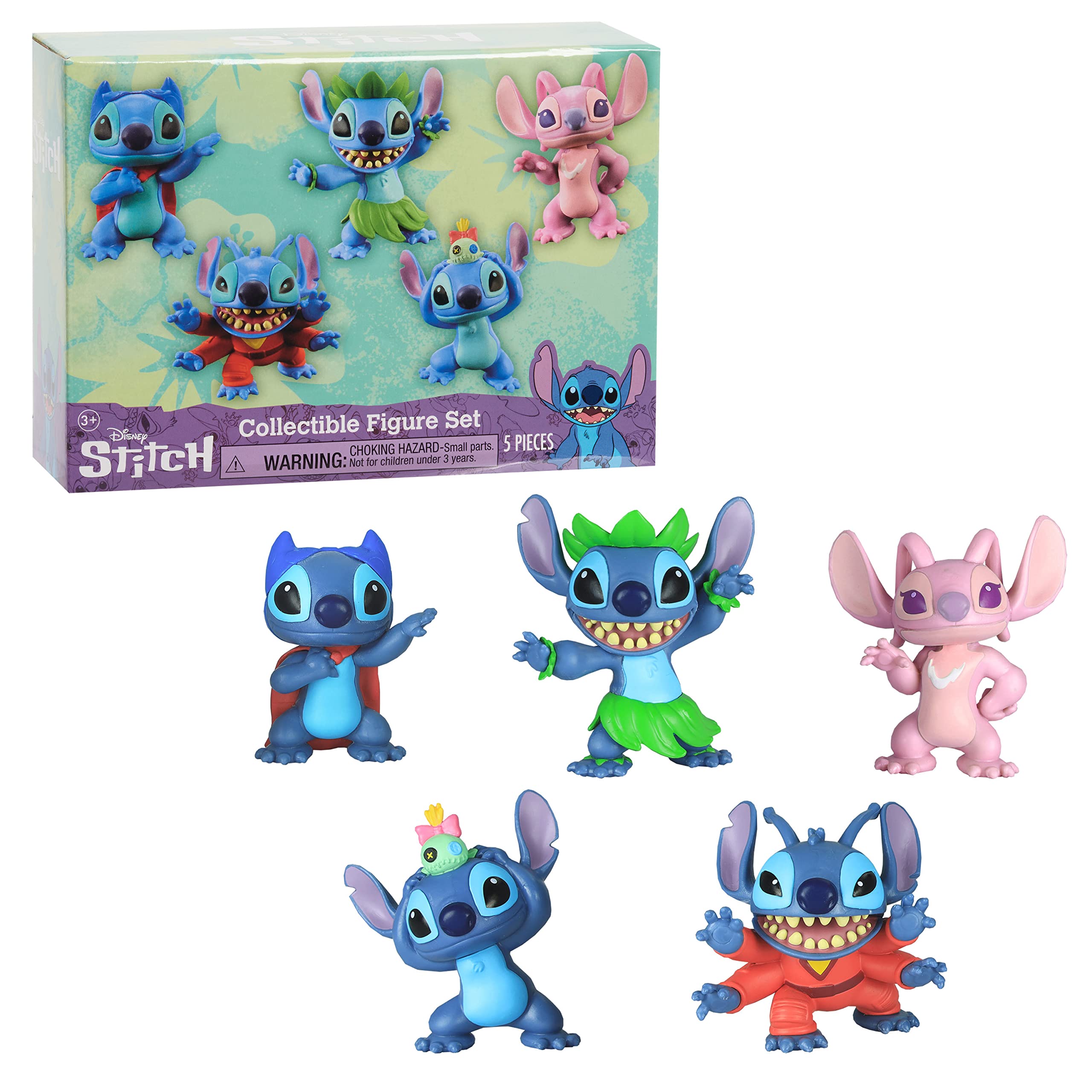 Disney 's Lilo & Stitch Koleksiyon Dikiş Figürü Seti, 5 parça, Just Play tarafından, Mavi
