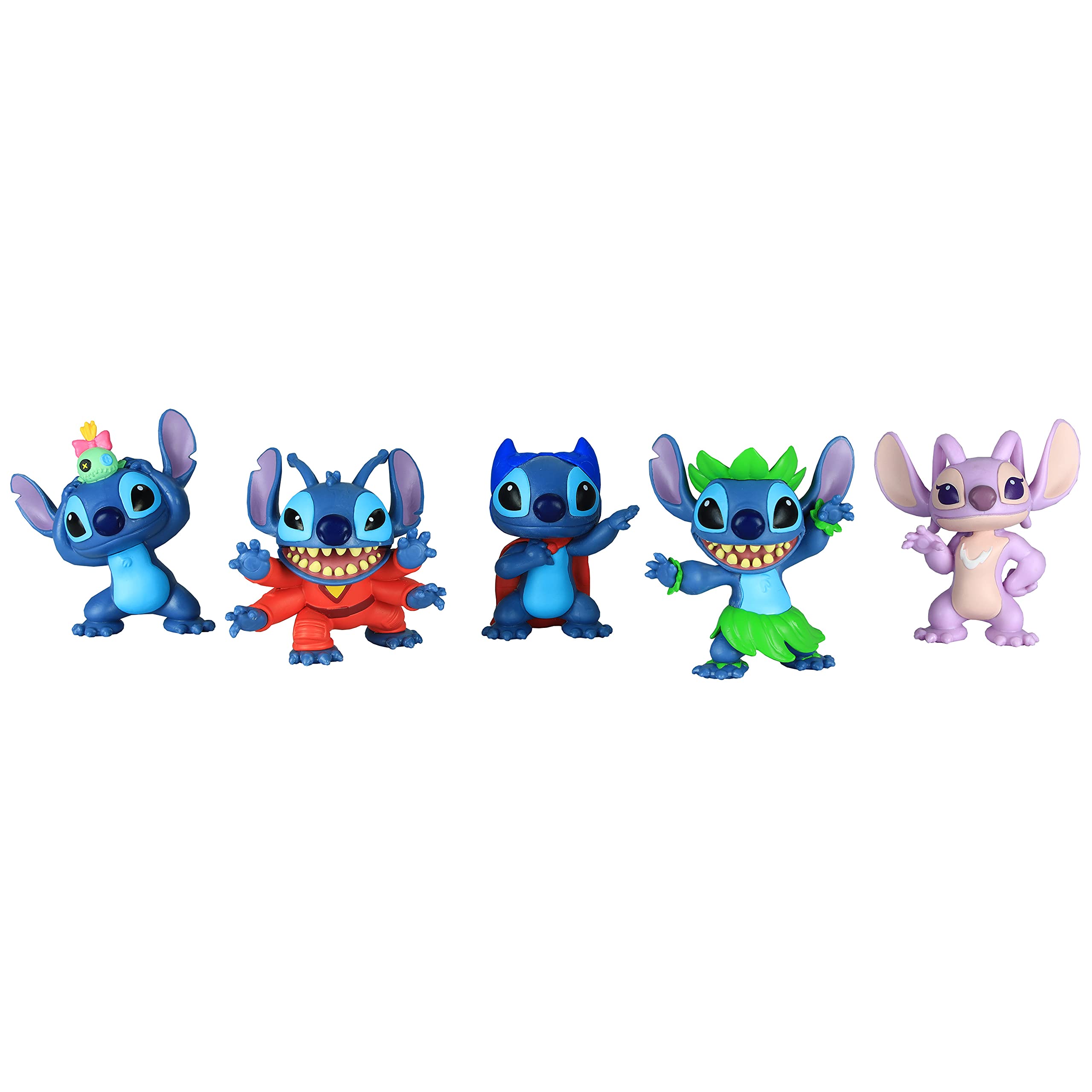 Disney 's Lilo & Stitch Koleksiyon Dikiş Figürü Seti, 5 parça, Just Play tarafından, Mavi