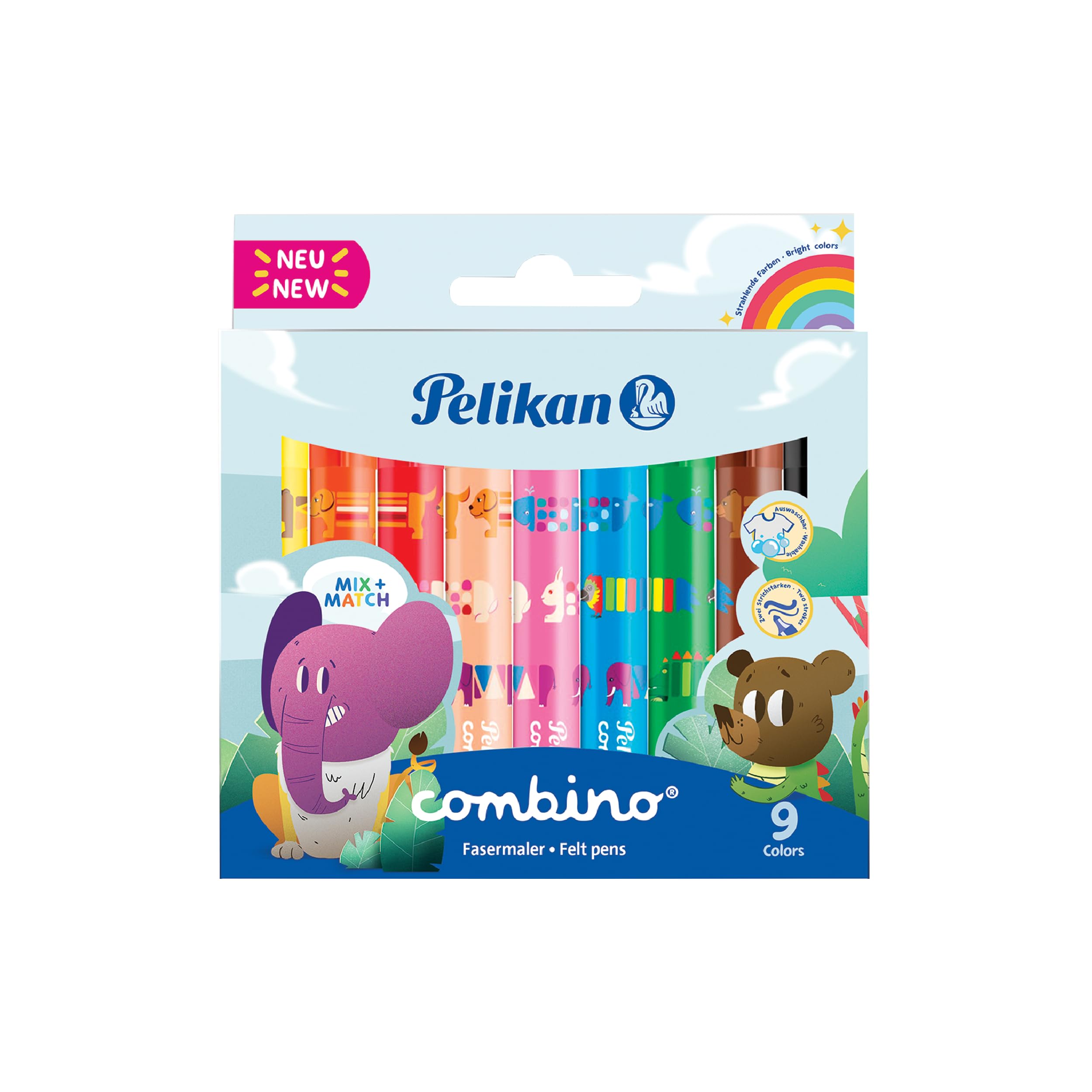 Pelikan Combino 9lu Jumbo Keçeli Kalem