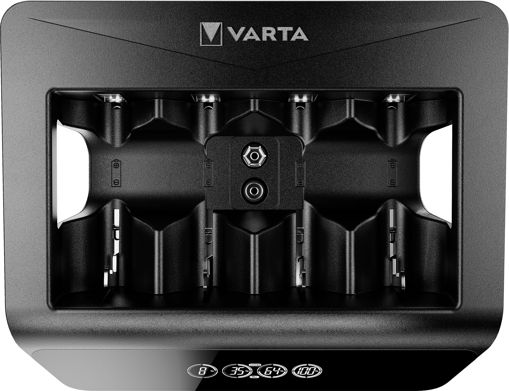 VARTA Akü şarj cihazı, şarj edilebilir AA/AAA/C/D/9V ve USB cihazlar için, LCD Universal Charger+, t