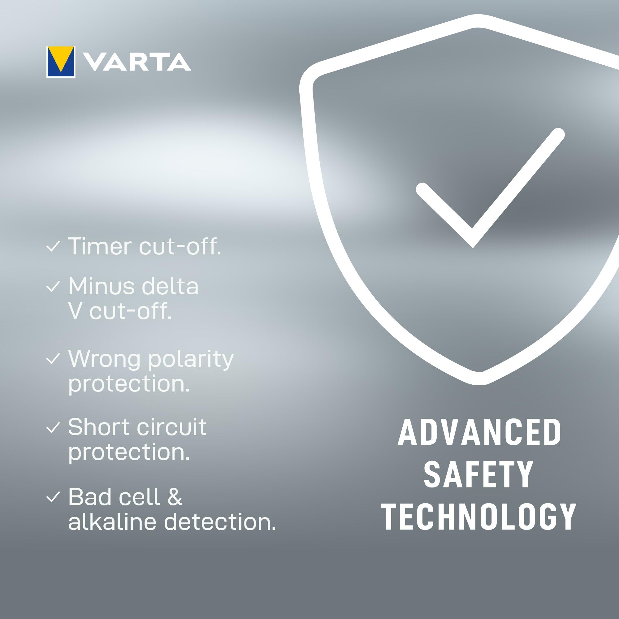 VARTA Akü şarj cihazı, şarj edilebilir AA/AAA/C/D/9V ve USB cihazlar için, LCD Universal Charger+, t