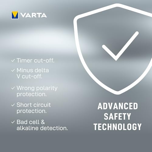 VARTA Akü şarj cihazı, şarj edilebilir AA/AAA/C/D/9V ve USB cihazlar için, LCD Universal Charger+, t