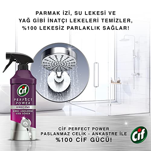 Cif Power Perfect Kireç & Pas Sökücü Sprey 435 mL (1 X 435 ml)