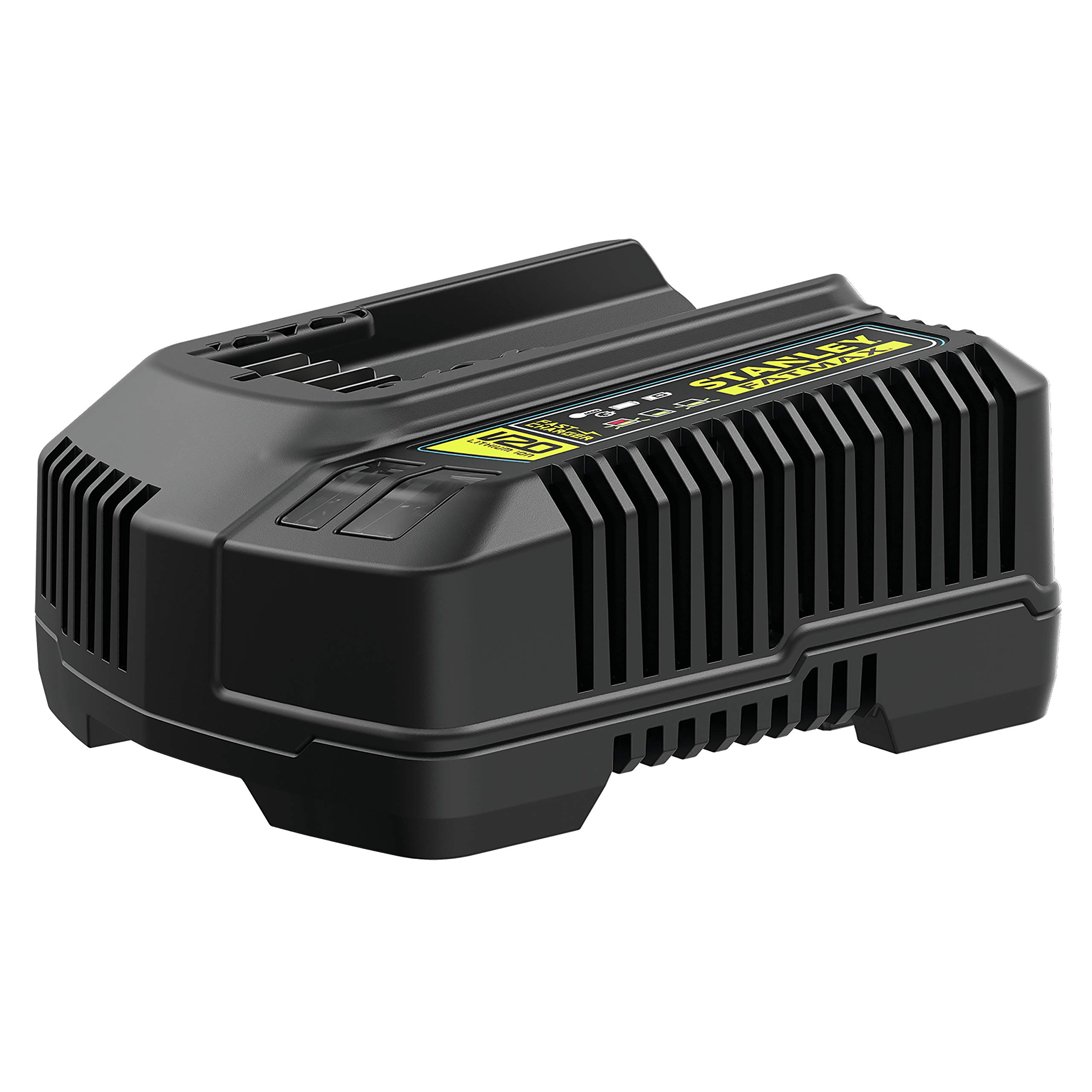 Stanley - FatMax SFMCB14-QW V20 4A (18V) V20 Piller için Hızlı Pil Şarj Cihazı, Siyah