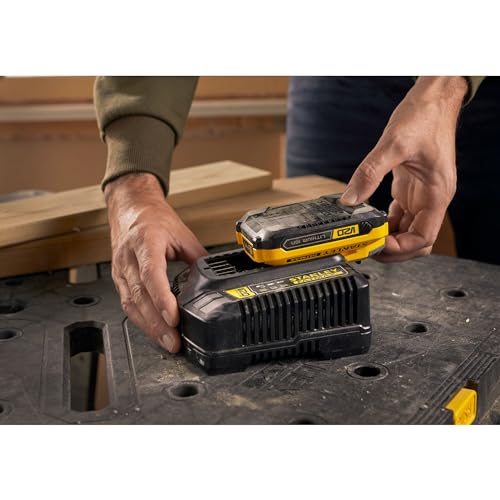 Stanley - FatMax SFMCB14-QW V20 4A (18V) V20 Piller için Hızlı Pil Şarj Cihazı, Siyah