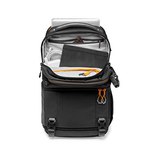 Lowepro Fastpack BP 250 AW III - Refelx DSLR Kamera için sırt çantası aynasız, QuickDoor erişimli, 13 inç dizüstü bilgisayar bölmesi, Nikon D850, 300D Ripstop kameraları için, siyah