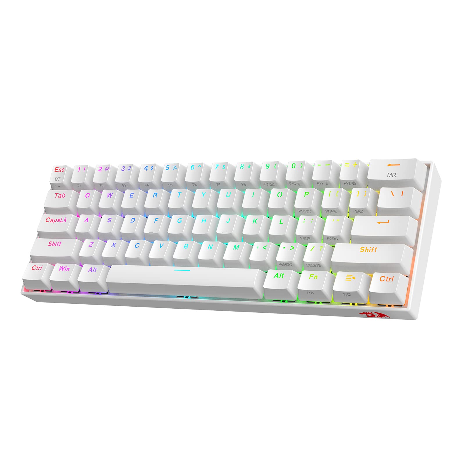 Redragon K530 Draconic%60 Kompakt RGB Kablosuz, 5.0 Bluetooth Oyun Klavyesi Kahverengi Anahtarlı ve 16,8 Milyon RGB Aydınlatma
