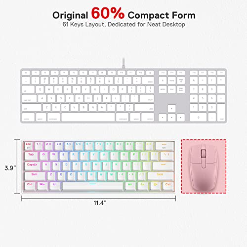 Redragon K530 Draconic%60 Kompakt RGB Kablosuz, 5.0 Bluetooth Oyun Klavyesi Kahverengi Anahtarlı ve 16,8 Milyon RGB Aydınlatma