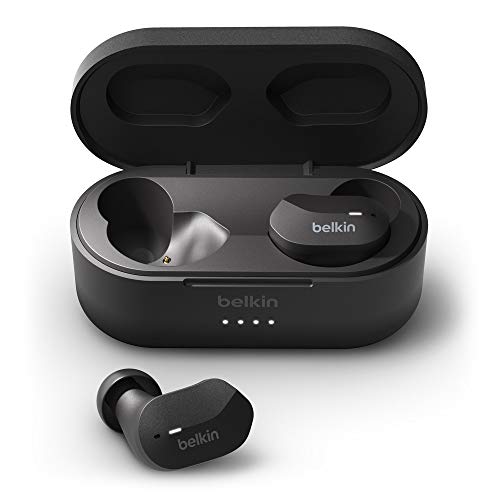 Belkin SoundForm True Kablosuz Kulak İçi Kulaklık, Taşınabilir Şarj Kutulu, 24 Saat Çalma, Gürültü Yalıtımı, Tere Dayanıklı, Bluetooth Kulaklık, Siyah