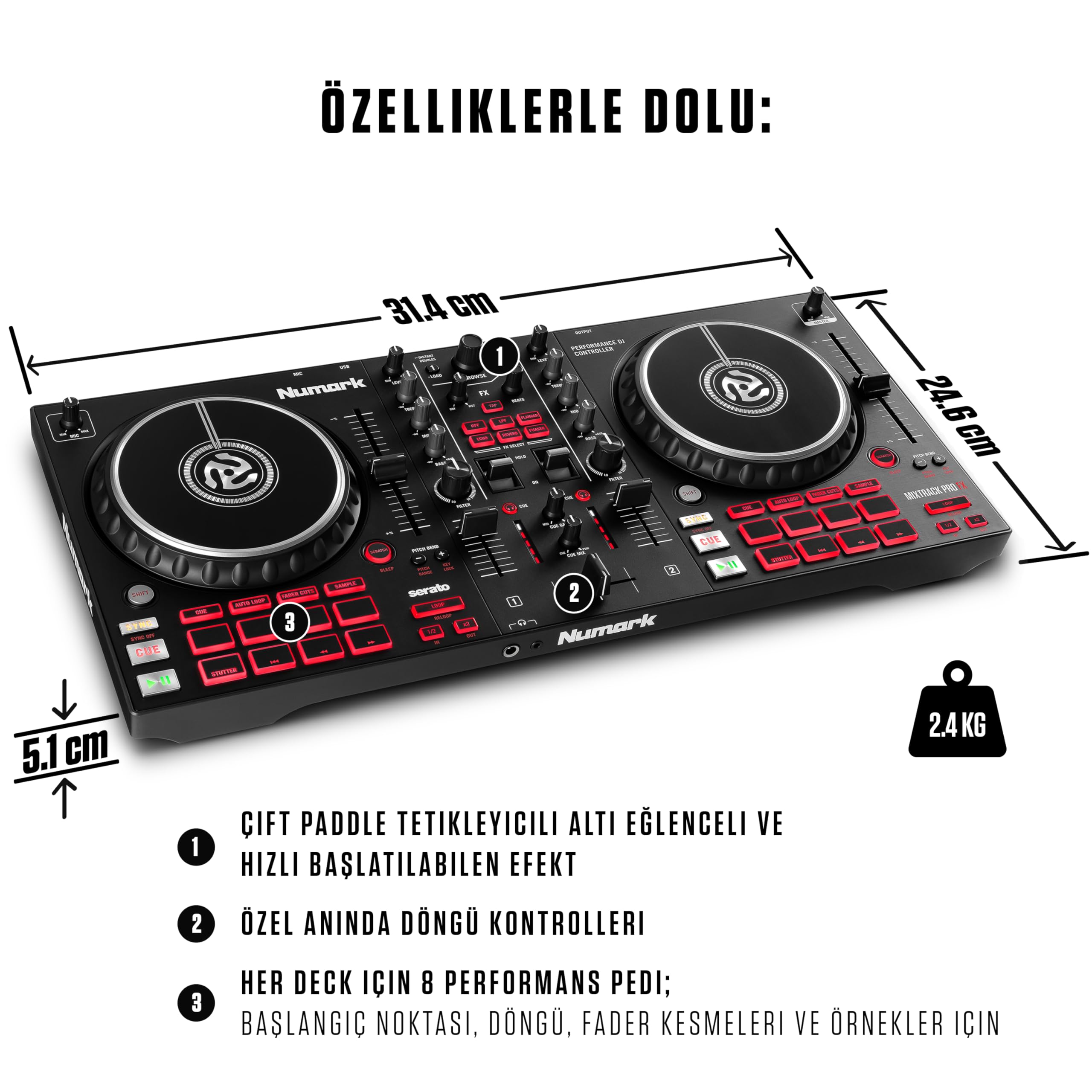 Numark Mixtrack Pro FX 2 Deck DJ Controller