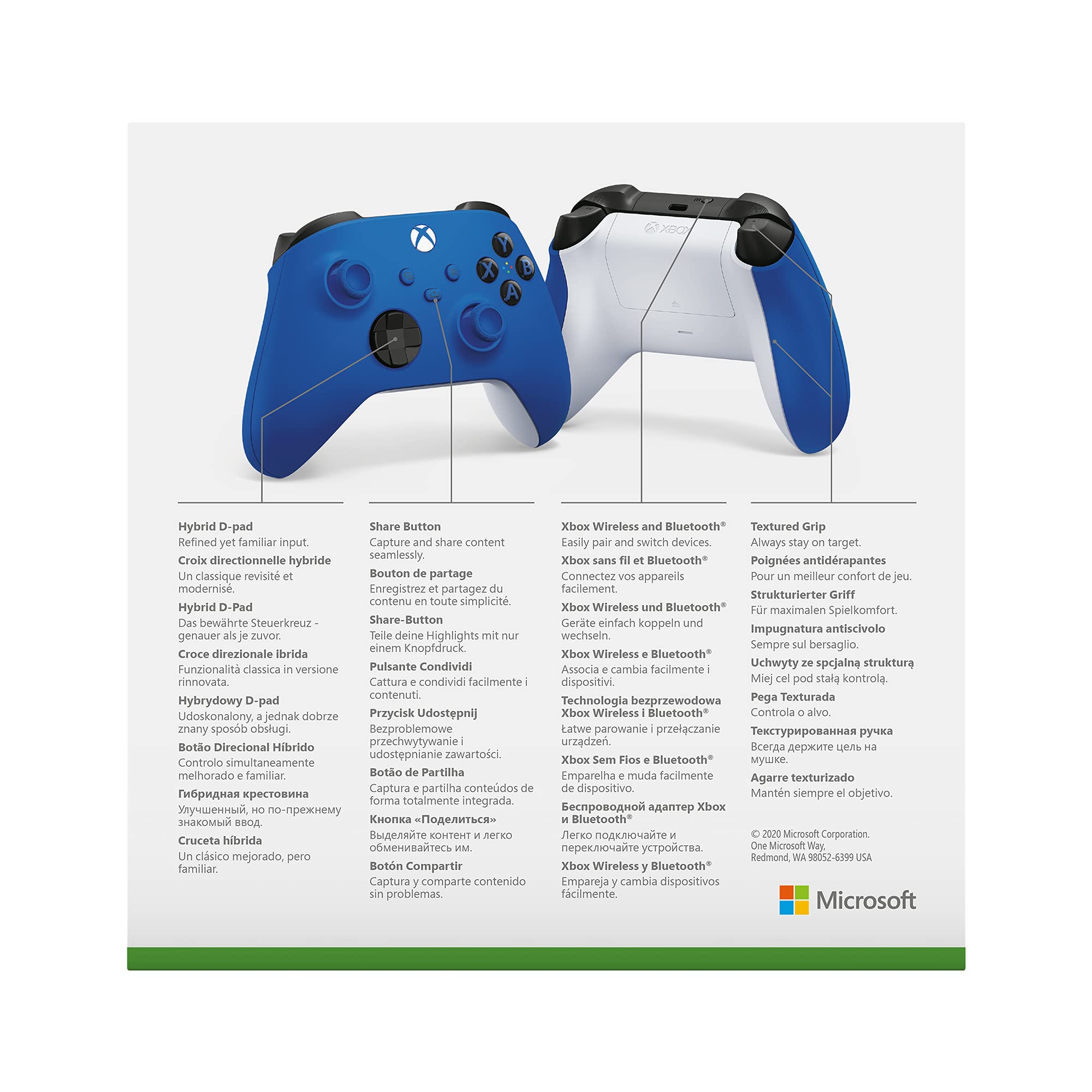 Xbox Wireless Controller Mavi, 9. Nesil (Microsoft Türkiye Garantili)