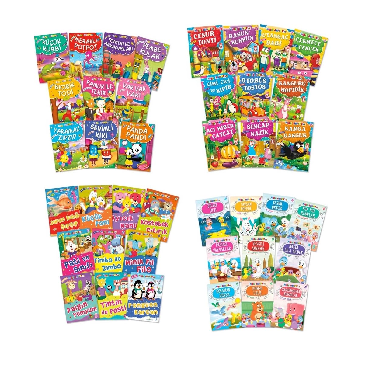 Timaş Çocuk 1. Sınıflar İçin Mini Masallar Set (40 Kitap)