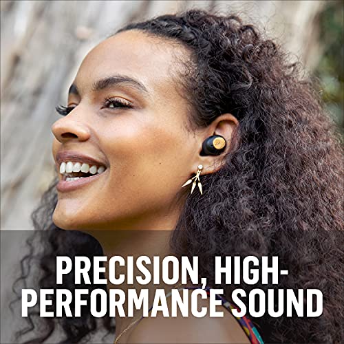 Marley Evi Gerçek Kablosuz Şampiyon Kulak İçi Kulaklık - Kompakt Bluetooth 5.0 Kulaklıklar, Şarj Edilebilir Kılıflı 28 Saat Çalma Süresi, Rahat Kulak Tıkacı İçerir, Çevre Dostu Bambu Tasarım