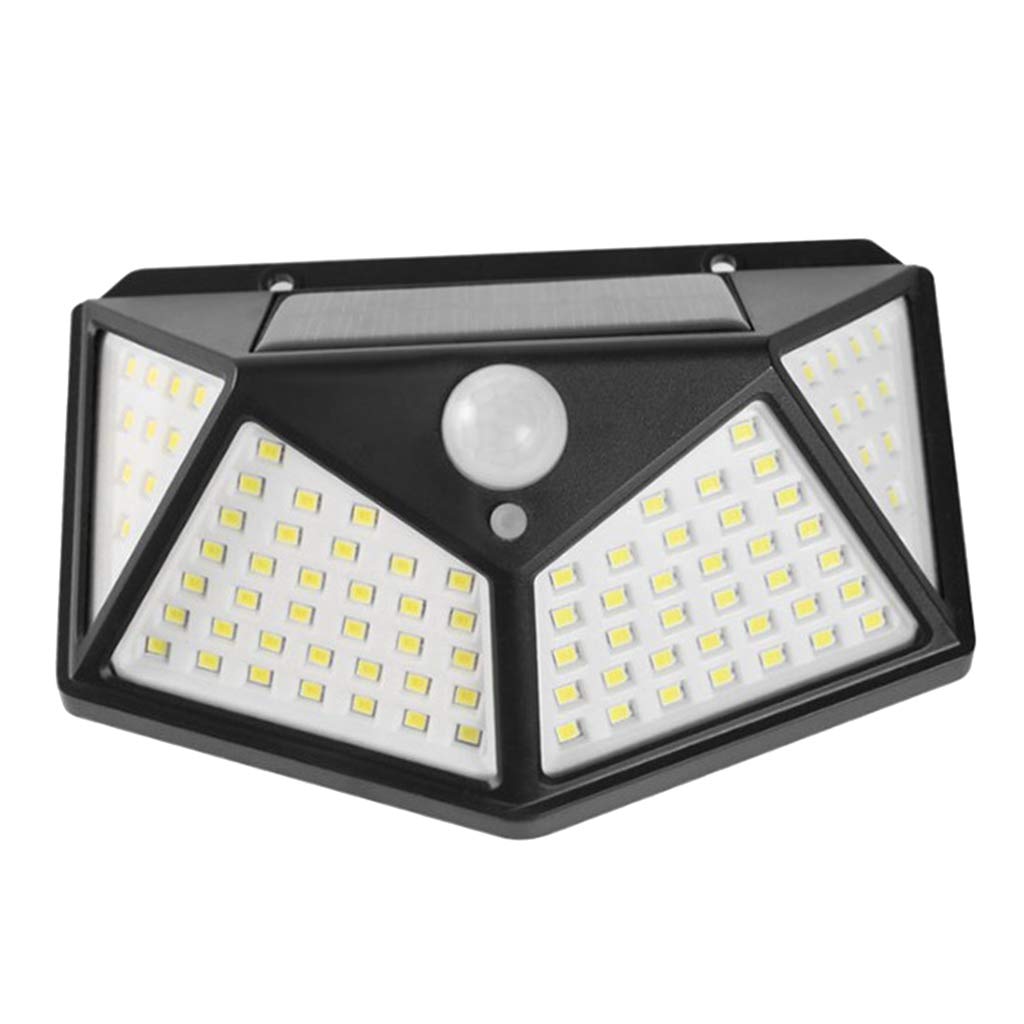 Fenteer Solar lamba 100 LED PIR hareket sensörlü dış duvar lambası IP65 bahçe teras - 1 adet