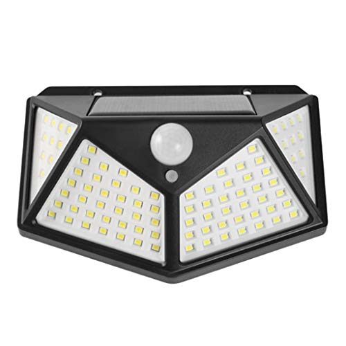 Fenteer Solar lamba 100 LED PIR hareket sensörlü dış duvar lambası IP65 bahçe teras - 1 adet