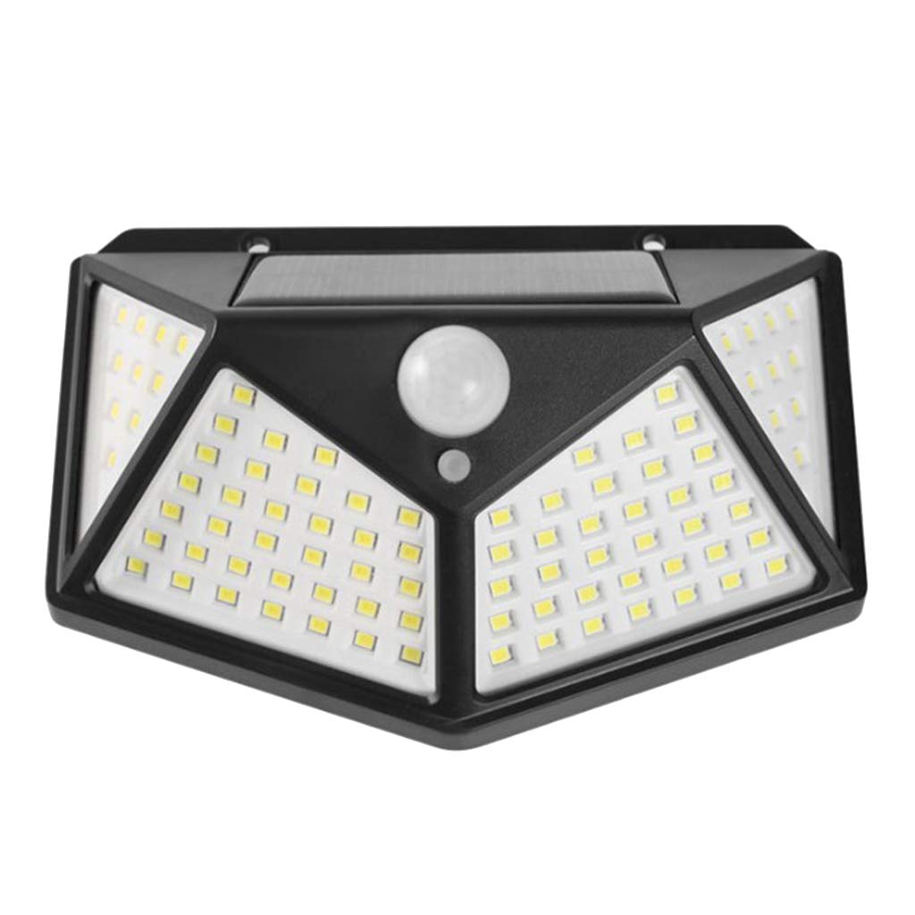 Fenteer Solar lamba 100 LED PIR hareket sensörlü dış duvar lambası IP65 bahçe teras - 1 adet