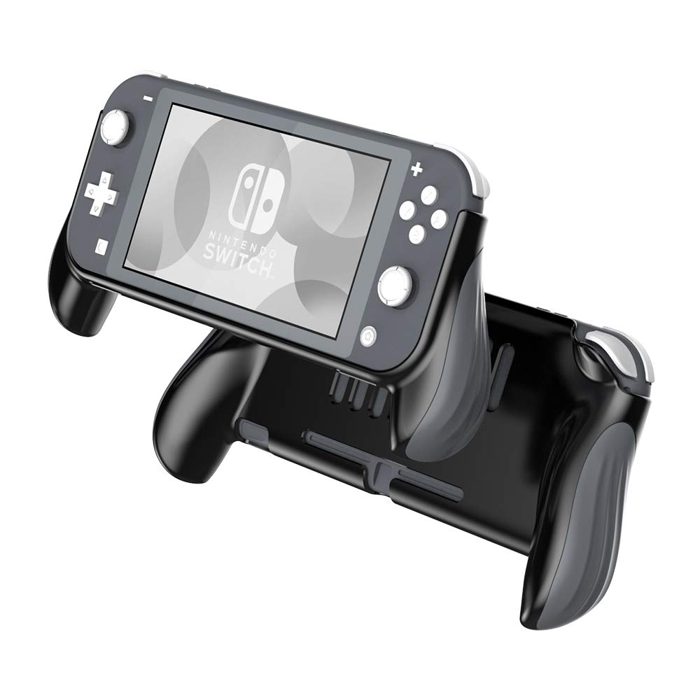 Laimax Nintendo Switch Lite için Kavrama Kılıfı, El Tutamakları Ergonomik Koruyucu Kılıf, Nintendo Switch Lite ile Uyumlu Aksesuarlar (Siyah)