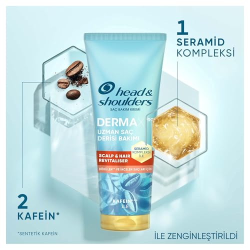 Head & Shoulders DermaXPRO Scalp & Hair Revitaliser Dökülme Karşıtı Saç ve Saç Derisi Bakım Kremi Kafein ve Seramid ile 220ml
