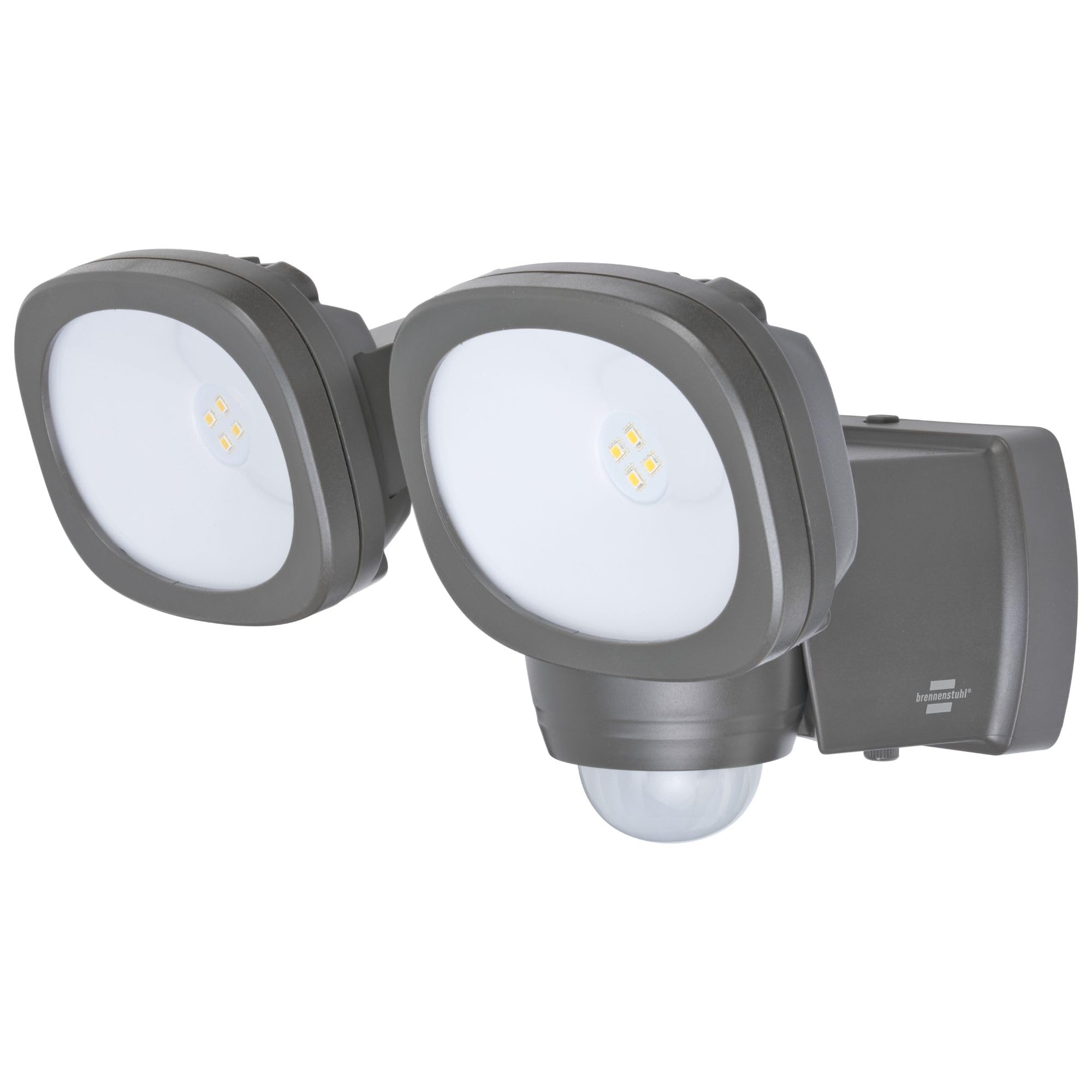 Brennenstuhl Pilli LED Spot Lamba LUFOS / Kablosuz LED Dış Mekan Spotu Pilli ve Hareket Sensörlü, 8 Adet LED Lamba, 2 x 240 Lümen, Dış Mekan için