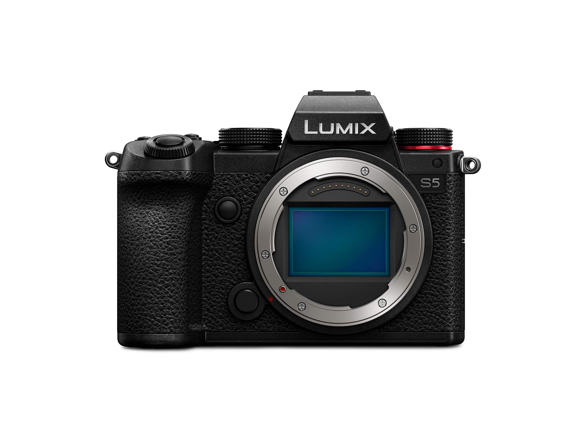 Panasonic LUMIX S DC-S5 tam çerçeve kamera (4K, L-Mount süngü, 24,2 megapiksel sensör, V log, toz ve su sıçramalarına karşı korumalı), siyah