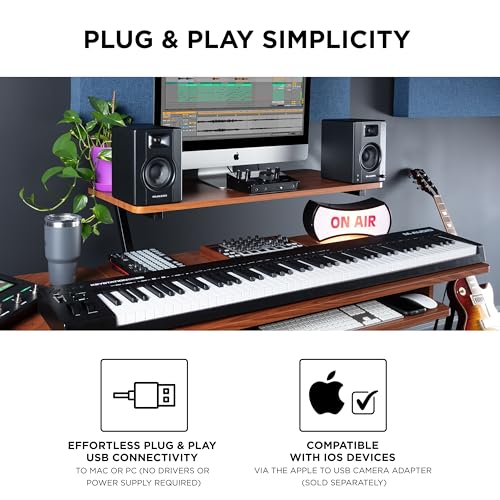 M-AUDIO Keystation 88 MK3-88 Tuşlu Yarı Ağırlıklı MIDI Klavye Controller, Sanal Sentezleyicilerin ve DAW Parametrelerinin Tam Komutu için