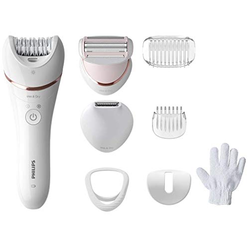 Philips Epilasyon Cihazı, Islak ve Kuru Kablosuz Kullanım, LED Işık, Ekstra Geniş Başlık, Hassas Böl