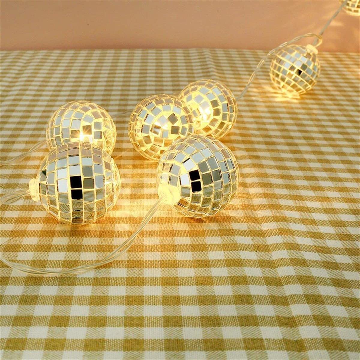 Buffer Mini Disko Topu Dekoratif Süsleme 10’lu Led Zinciri Pilli Süs Led