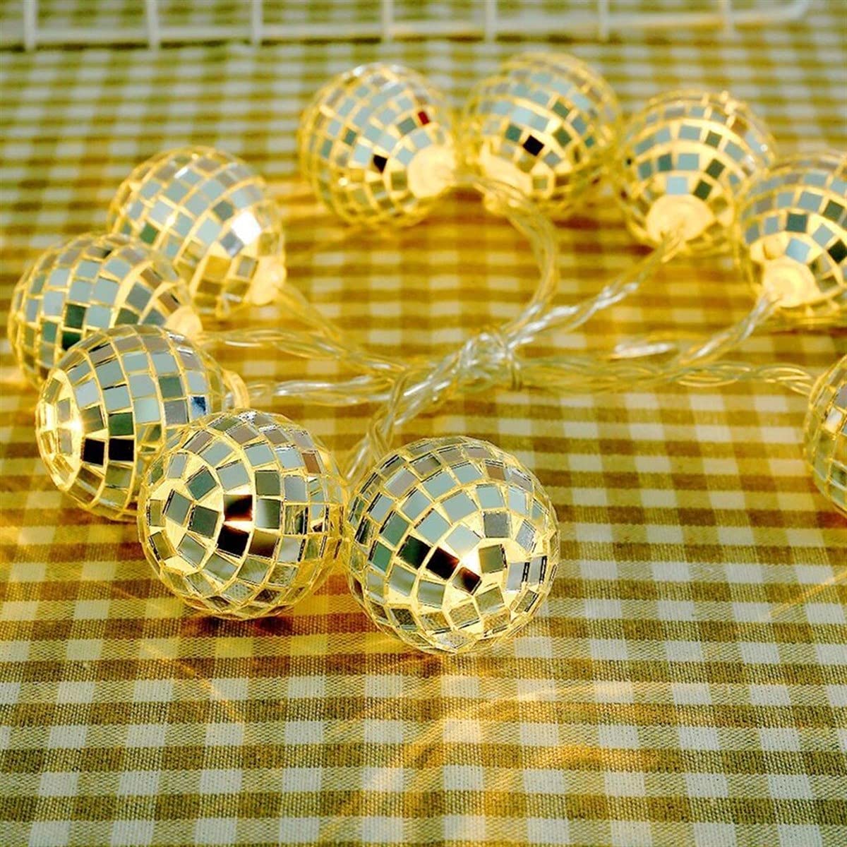 Buffer Mini Disko Topu Dekoratif Süsleme 10’lu Led Zinciri Pilli Süs Led