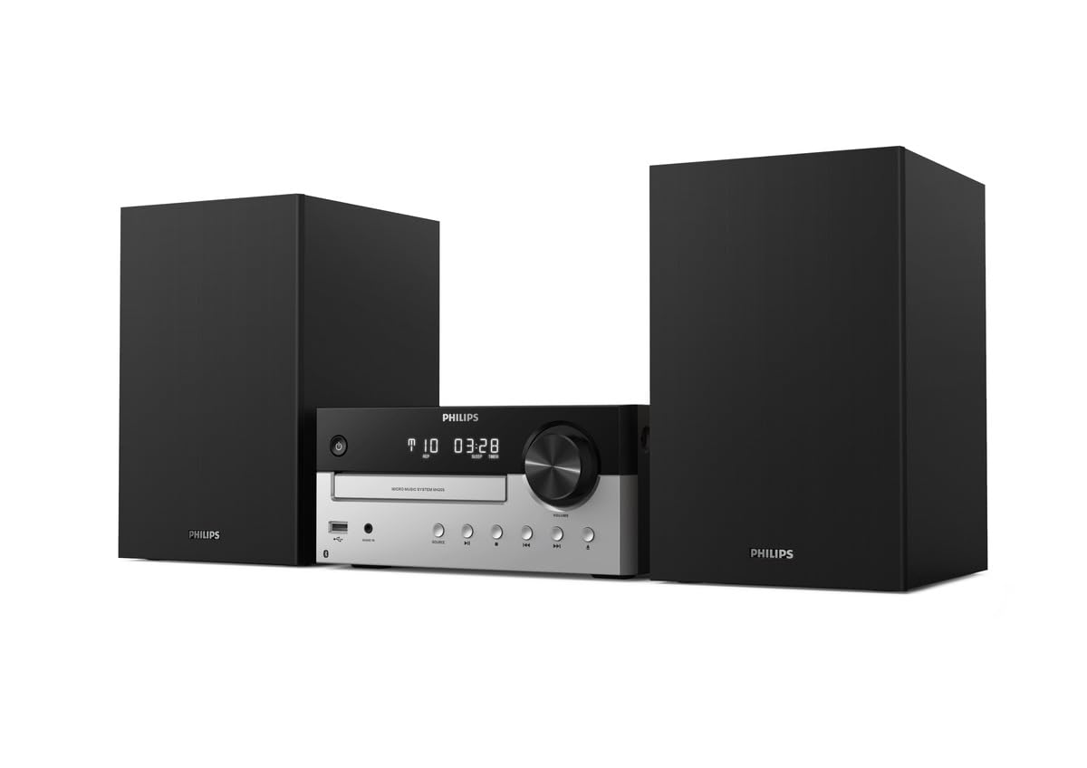 Philips M4205 / Bluetooth (Hifi Sistemi, FM Radyo, USB, CD, MP3-CD, Audio-In, Şarj için USB Port, 60 W, Bas-Refleks Hoparlörler, Dijital Ses Kontrolü) â € “2020 ile 12 Mikro Müzik Sistemi / 2021 Model